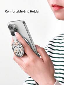 PULOKA Magnetic Phone Holder Grip, Strong Magnets & Phone Holder With Comfortable Grip - Portable Video Stand For Horizontal Viewing Compatible With IPhone, Android Phone, Gift For Birthday, Family, Friends Push-Pull Phone Grip, Phone Accessories