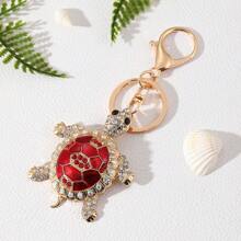 New Colorful Oil Drop Turtle Keychain Bag Pendant Wealth & Longevity Turtle Key Chain Small Gift Wholesale Animal Party Zinc Alloy Accessory, Spring - One Size - View 4