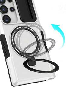 防震装甲滑盖磁力支架无线充电外壳兼容三星 Galaxy S25 S24 S23 S22 Ultra Plus 防震防摔保护套防水防刮 - 白色 - 查看 7