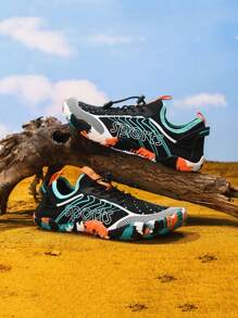 Men's Casual Water Sports Shoes, Breathable, Lightweight, Quick Dry, Non-Slip, Suitable For Surfing, Swimming, Fishing, Diving, Fitness Training, Outdoor River Tracking, Adjustable Fit