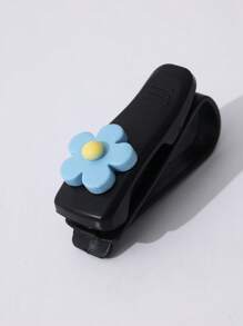 1pc Cute Flower Car Visor Clip, Multifunctional Sunglasses Holder, Sun Shade, Card/Receipt Clip