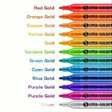 12pcs Metallic Acrylic Markers - Water-Based, Vibrant Colors For DIY Crafts, Doodling & Touch-Ups - Perfect For Halloween, Christmas, Thanksgiving Decorations