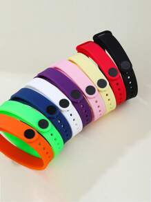 1 件可调节扣纯色男士手链，简单实用，多功能