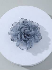 Novo Clipe de Cabelo e Broche 2 em 1 de 9cm com Design de Flor de Chiffon, Acessórios de Cabelo de Verão para Mulheres, 1 Peça Grampo de Cabelo Garra Boho Dia dos Namorados, Acessórios de Cabelo, Material Escolar