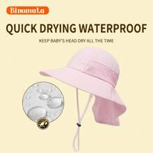 1顶男女童卡通印花渔夫帽，防晒可调节宽檐沙滩帽，适合1-6岁儿童。 - 彩色 - 查看 5