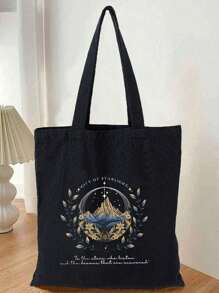 ACOTAR 图案手提包，旅行日常通勤单肩包女士购物包，折叠单肩包