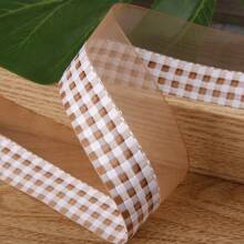 Cinta de tul con lentejuelas a cuadros bicolor, accesorios para el cabello DIY, lazos para regalos florales, cinta decorativa para ropa, zapatos y flores - Multicolor - Ver 15