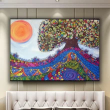 1 件希望之树 DIY 钻石画套件 - 带配件的全套套装，非常适合家庭装饰和放松，成人创意艺术工艺品