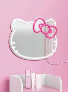 Sanrio 1 件霓虹灯 - 可爱卡通粉色小米镜面霓虹灯，梳妆台灯 USB/电池供电 LED 霓虹灯，粉色卧室墙壁装饰，适合房间、情人节派对、生日、婚礼、家居、圣诞节装饰，送女朋友、妻子、朋友、家人、爱人 - 均碼 - 查看 6