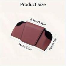 Caja de almacenamiento multifuncional para visera de coche PU con soporte para espejo, almacenamiento de tarjetas y diseño de clip para accesorios de la visera - Multicolor - Ver 7