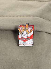 1PC Cat In Cigarette Box Enamel Pin Let's Suck Cats Cartoon Cute Animal Brooch Lapel Backpack Badge Funny Jewelry Gift For Friends - Multicolor - View 7
