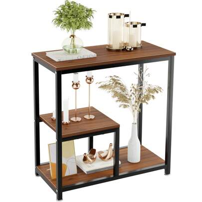 Estante Creativo Escalonado de 60 cm - Mesa Auxiliar / Estante de Almacenamiento / Librero Multinivel / Soporte para Impresora