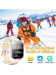 SIMSONLAB Smartwatch per bambini 2025 HOT, multifunzionale che supporta avvisi di notifiche, chiamate senza fili, sveglia, tracker fitness con modalità multisport, previsioni meteo, design alla moda, come regalo