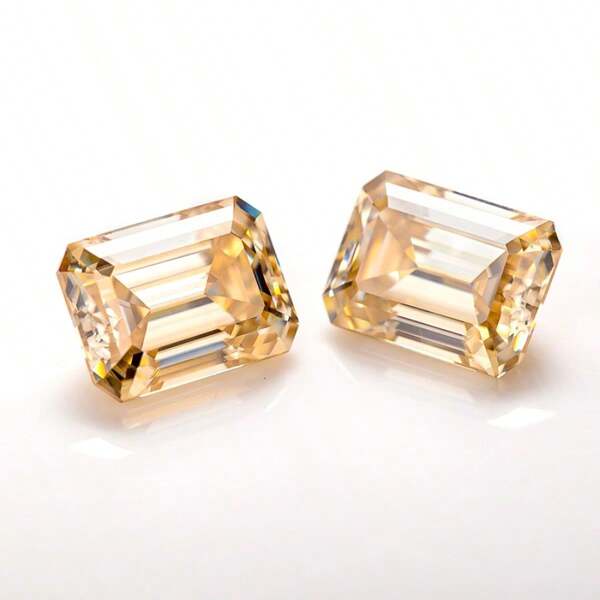 2pcs Wholesale Shiny Moissanite Oval Cut VVS1 Clarity D Color Black, Champagne, Green, Sea Blue Suitable For Jewelry And Diamond Setting