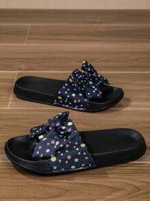 Girls' Outdoor Fashion Casual Comfortable Anti-Slip Slipper With Bow Accent, Summer