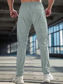 1pc Men's Drawstring Waist Sports Pants, Suitable For Spring And Summer
