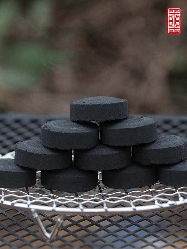 10/50/100pcs, Flammable Carbon, Fruit Wood Charcoal, Heating, Smokeless, Odorless, Suitable For Carbon Smoking Agarwood, Barbecue, Outdoor And Indoor Use