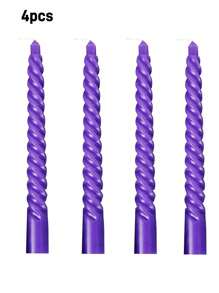 4 piezas de velas en espiral de colores 2025 nuevas (longitud 20cm/7.87in), velas en espiral de color rosa intenso para la decoración del hogar en días festivos, velas retorcidas sin perfume y sin goteo para fiestas, cenas, bodas, San Valentín (rojo/blanco/negro/verde/rosa), regalos, decoración del hogar, Pascua, velas decorativas de cumpleaños, decoración de velas para fiestas, velas para la decoración de mesas de restaurantes/cocinas, Día del Padre, Día de la Madre