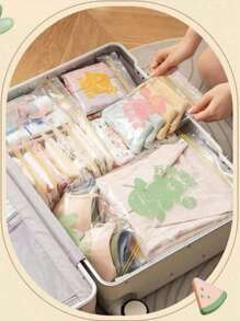 Reusable Food Storage Bag, Double-Ribbed Storage Bag, Fruit And Vegetable Freezer Bag, Reinforced Sealed Bag, Dense Refrigerator Underpack Bag, Removable Food Bag, Kitchen Items - Multicolor - View 4