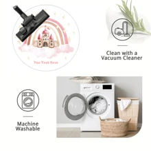 1PC Personalized Gifts Custom Ornament Non-Slip Large Area Rugs Carpets For Bed Room, Pink Rainbow Castle Ultra-Soft Shaggy Home Carpets For Living Room, Plush Easy-Clean Room Decor Pink Gaming Rug, Cozy Kitchen Bathroom Floor Door Welcome Mat, Customized Products With Names Baby Birthday Anniversary Wedding Gifts, Best Gifts For Kids Girls Boys Back To School