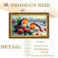 SNA 2025 New Style Two Birds Cross Stitch Kit 11ct Count Print Canvas Cross Stitches Needlework Embroidery DIY Handmade Home Decoration Gift