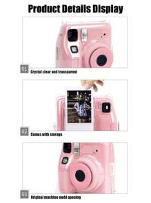 Set de 3 piezas Kit de accesorios para cámara instantánea Fujifilm Mini SE: Estuche de cristal con brillo, fundas para fotos, pegatinas decorativas - Multicolor - Ver 6