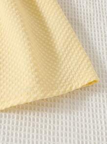 Young Girls Puff Sleeve Off Shoulder Elegant Party Dress, Versatile & Comfortable Summer ' One-Piece Dress - Yellow - View 6