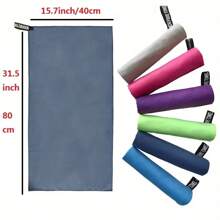 1 chiếc khăn tắm cắm trại, siêu thấm hút, khăn du lịch sợi siêu mịn khô nhanh, khăn tập thể dục nhỏ gọn, dùng cho bơi lội, bãi biển, đi bộ đường dài, yoga, du lịch, thể thao - Nhiều màu - Xem 2