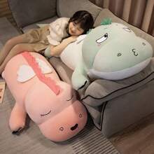 1pc Oversized Cute Long Dinosaur Plush Doll, Children Sleeping Companion Soft Stuffed Dragon Pillow, Gift For Halloween, Christmas, New Year, Home Bedroom Sofa Decor, Party Decoration - 彩色 - 查看 8