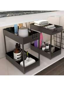 Crockery Cabinet & Kitchen Storage, Storage Racks - Black - View 5