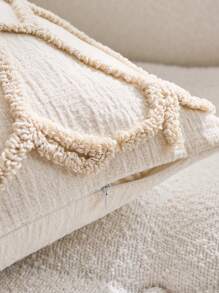 1 件，北欧 Ins 风格刺绣抱枕沙发床头枕腰枕簇绒流苏飘窗蒲团抱枕 45 * 45 厘米 - 米色 - 查看 3