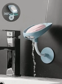 1Pc Shell Shaped Soap Dish, Wall-Mounted Drainage Soap Holder Shelf, Creative Soap Box, Keeps Soap Bar Dry And Clean, Easy To Clean, Bathroom Wall Mount Soap Rack, Extends Soap Lifespan Home Bathroom Decor Fall Decor Back To School