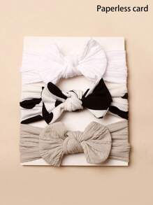 3pcs Nylon Leopard Print Bowknot Baby Headbands (Paper Card Is For Decoration) Love Valentine