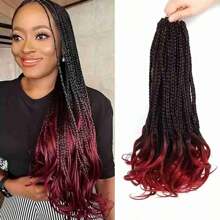 French Curly Braiding Hair Wigs 14 Inch Stretched Bouncy Braiding Hair Wavy Braiding Hair Synthetic Hair Extensions