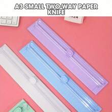 1 pieza Cortador de papel portátil A3/A4, herramienta de corte de precisión fácil de usar para la escuela, el hogar y la oficina, de material plástico