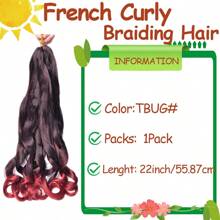French Curly Braiding Hair 22 Inch Bouncy Loose Wave Crochet Braids Hair For Braids Synthetic Hair Extentions For Women