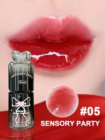 PAORPEVM 1PC保湿镜面唇油唇彩，亮泽透明保湿闪亮口红，透明唇妆不掉色不粘杯，送妈妈的礼物