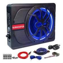 Seokiwi Subwoofer Amplificado 10 Pulgadas Bocinas Para Carros - Negro - Ver 1