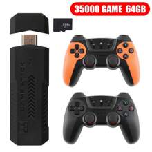 Wireless Retro Game Console 128G, Built-In 40+ Emulators, 35000+ Games, 4K HD Output With 2.4GHz Wireless Controller, Plug And Retro Play Video Games - 黑色 - 查看 3