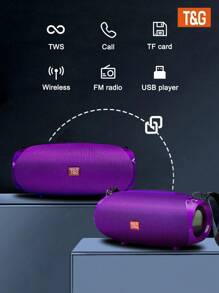 T&G TG534 Portable Outdoor Wireless Speaker, IPX4 Waterproof, Suitable For Beach/Mountaineering/Party/Camping, Dual Speaker Stereo/TF Card/USB Flash Drive, Connect To Mobile Phone/Tablet/TV - 彩色 - 查看 6