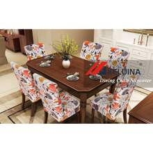 KELUINA 1PC Elastic Printed Solid-Color Chair Cover, A Removable And Washable Chair Protective Cover, Suitable For Home Decoration In Offices, Kitchens, Hotels, Restaurants, Living Rooms, As Well As For Room Decoration.