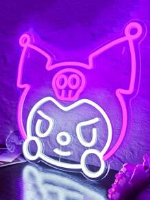 Sanrio 1pc Neon Light - Cute Cartoon Purple Mirror Neon Light, Dresser Light USB/Battery Powered LED Neon Light, Pink Bedroom Wall Decoration, Fit For Room, Valentine's Day Party, Birthday, Wedding, Home, Christmas Decoration, Send Girlfriend, Wife, Friend, Family, Lover