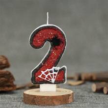 1 件蜘蛛与蜘蛛网主题黑红色创意数字 0-9 蜡烛用于生日派对蛋糕装饰大气感烘焙插件装饰适合男孩、儿童、成人仪式用品礼物毕业、婚礼 - 黑紅色蜘蛛 - 查看 4