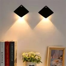 3 peças Luzes de Parede LED Modernas de Arraia com Sensor de Movimento, Adequadas para Quarto, Escada, Sala de Estar, Guarda-roupa, Entrada, Corredor, Iluminação Interna e Externa