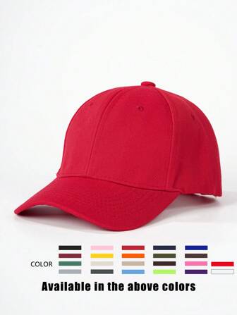 1pc Adjustable Hook And Loop Baseball Cap With Fuzzy Reflective Board, Suitable For Outdoor, Travel, Beach Vacation, Sun Protection, Suitable For Spring/Autumn, Y2K Style