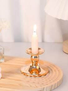 1 件/3 件复古金属烛台套装 - 12 英寸欧式锥形烛台，适用于婚礼中心装饰/浪漫晚餐，抛光表面的古董铁制桌饰，圣诞节和情人节的奢华礼物 - 金色 - 查看 10