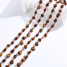 Bohemian Style Beach Necklace, Colorful Seashell Beaded Long Necklace For Women - Coffee Brown - View 2