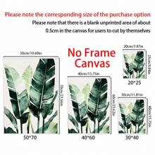 3 件套热带植物水彩墙画套装 - 棕榈叶和龟背竹叶，无框帆布海报，适用于现代家居装饰 - 非常适合客厅、卧室、办公室 - 独特的礼物创意 - 3PCS - 查看 2