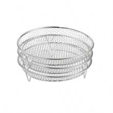 Stainless Steel Air Fryer Accessories Set - Stackable Baking Pan And Cooling Rack Basket Set, Baking Utensils, Oven & Air Fryer Friendly Cooking Trays, Multiple Styles Available, Perfect For Healthy Holiday Baking
