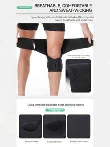 1pc Adjustable Sports Knee Pad With Spring Patella Support Gym Accessories Knee Support Sports Knee Pads Gym Knee Pads